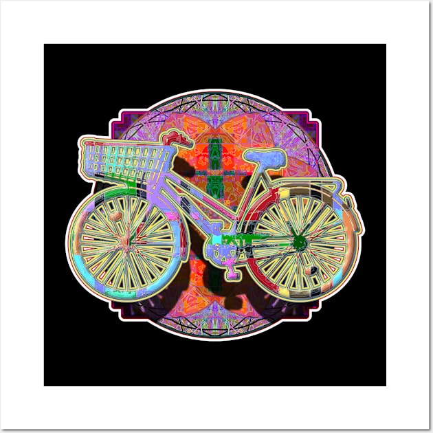 Art Deco Urban Bicycle Design Left Wall Art by crunchysqueak